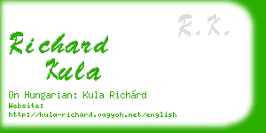 richard kula business card